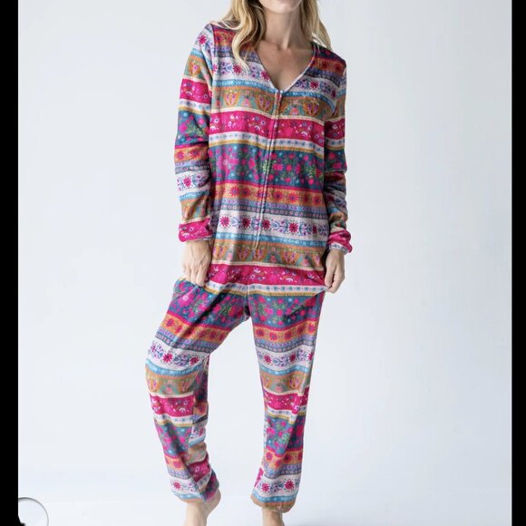 Natural Life Fleece Onesie Pajamas, Size M - Picture 2 of 7